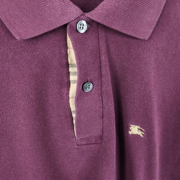 Burberry London Mens Casual Minimalist Short Sleeve Cotton Polo Small - Picture 4 of 6